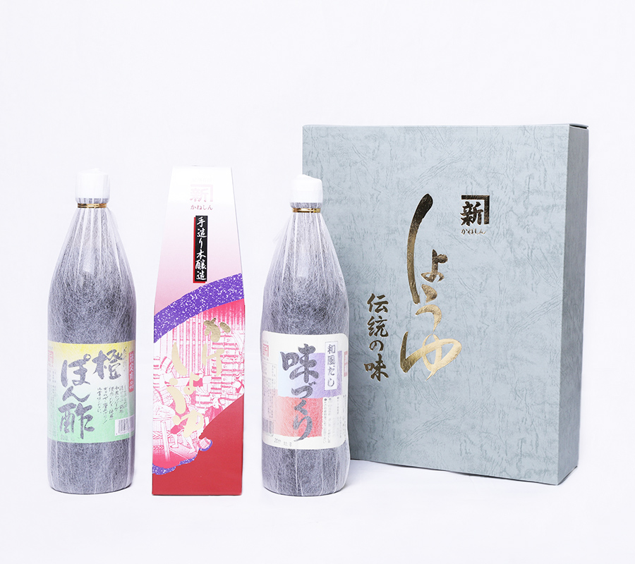 900ml × 3本 (かけしょうゆ、味づくり、橙ぽん酢)