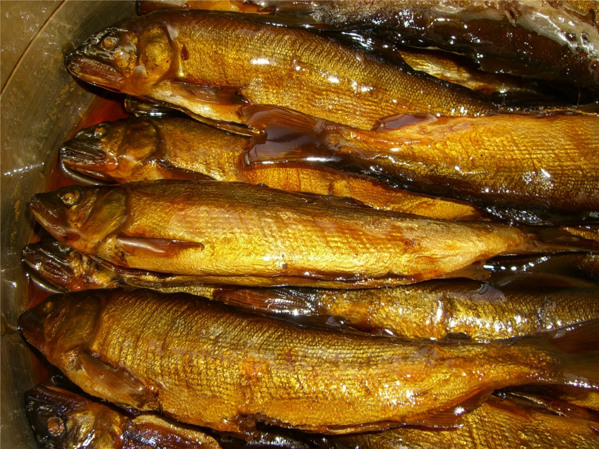 鮎のあめだき 完成直後