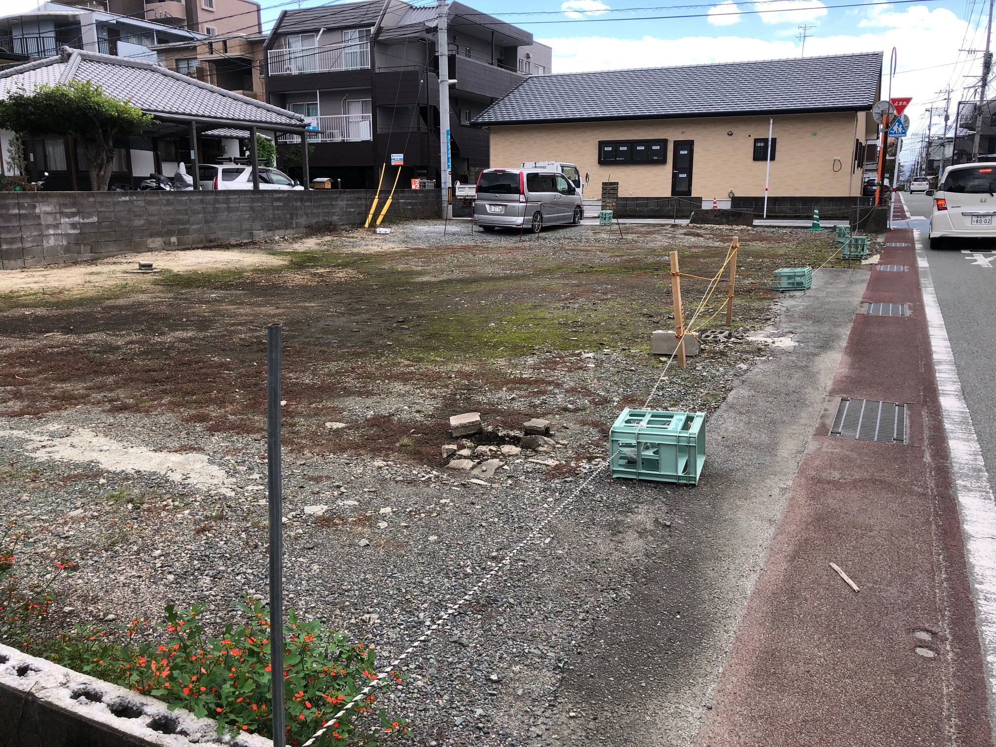 駐車場着工前　駐車場作成　DIY