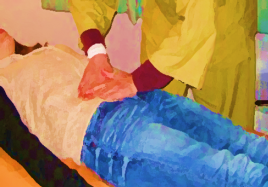 整体月日お腹の施術