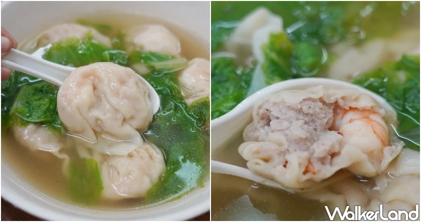 台中向上市場必吃美食！江家餛飩 銅板價巨無霸鮮蝦餛飩，麻辣麵也推薦。