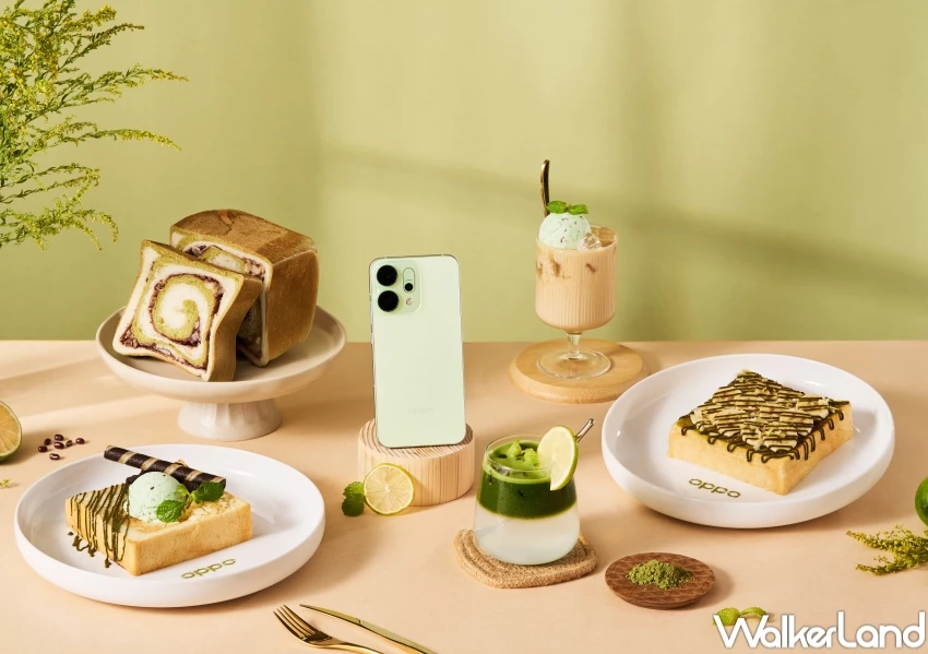 抹茶紅豆生吐司！Blivin Bakery薄荷綠下午茶5款新品，下午茶跨界聯名OPPO。