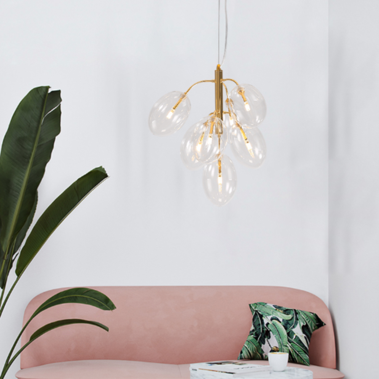 Nordic Clear Bubble Glass Shade Chandelier - SB01