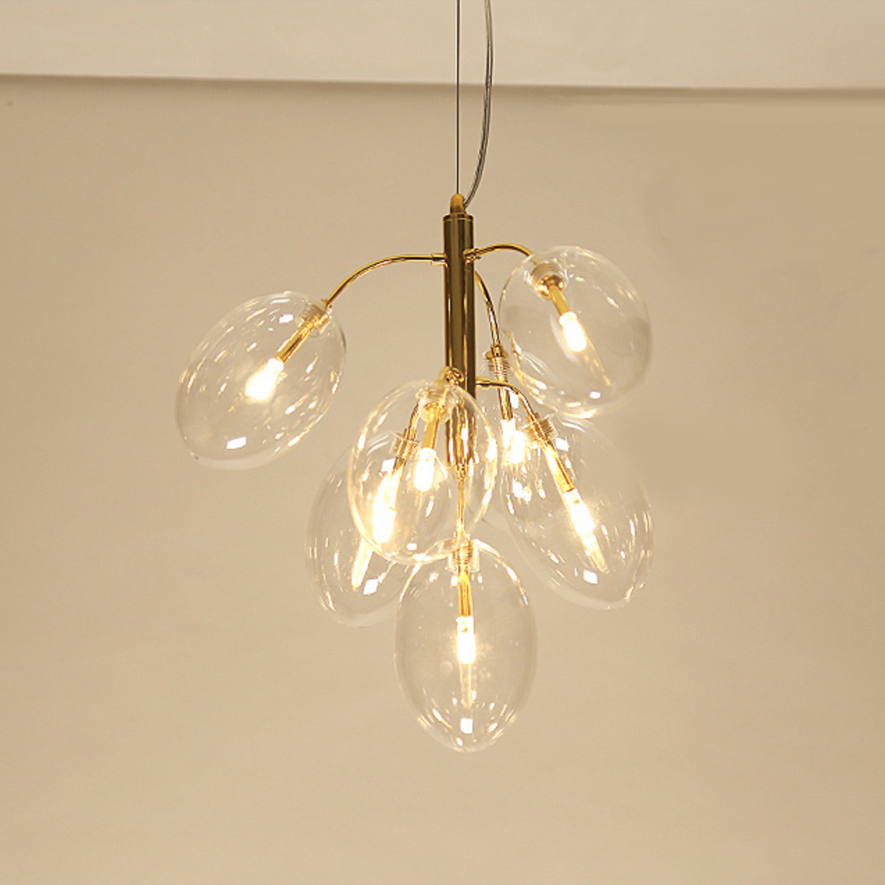 Nordic Clear Bubble Glass Shade Chandelier - SB01