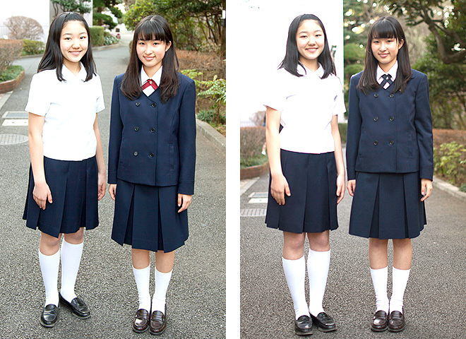 中学校制服(右)/高校制服(左)