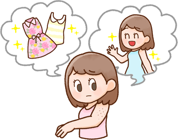 アトピー性皮膚炎に悩むお子様のイメージ図 アトピー性皮膚炎に悩むお子様のイメージ図