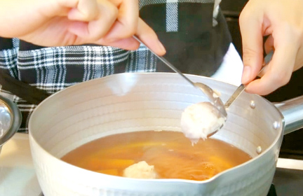 れんこん団子の生姜スープ作り方3