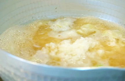 すりおろしれんこんのおじや作り方3
