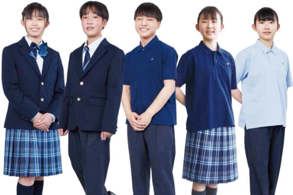 創立100周年記念事業の一環として、ユナイテッドアローズ社とコラボレーションした新制服が誕生。デザイン性と機能性を兼ね備えた、まさに“八学らしい”制服です！