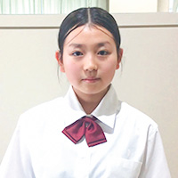 杉本 由貴さん中学3年生