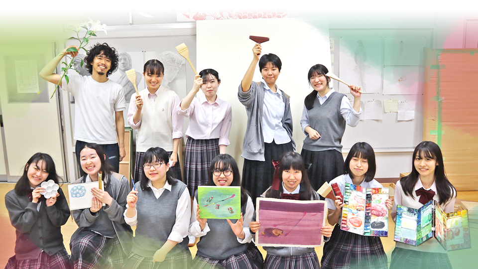 美術コース所属の生徒たち