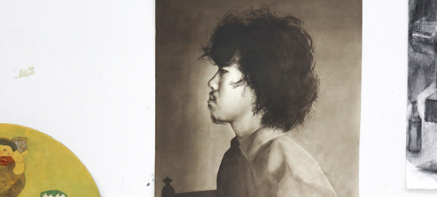 杉山先生の自画像