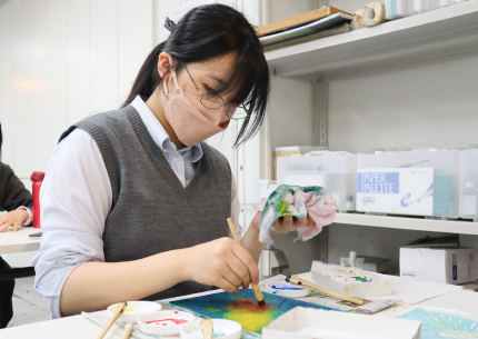 作品作りのようす