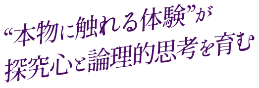 “本物に触れる体験”が探究心と論理的思考を育む