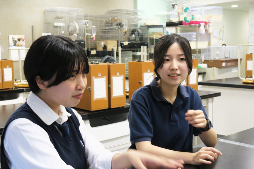 「さまざまなイベントを継続してほしい」（栗山さん）「仲良く意見を出しやすいクラブに」（佐藤さん）と、後を引き継ぐ後輩たちへメッセージ