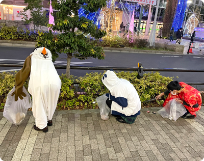 ゴミ拾いの様子