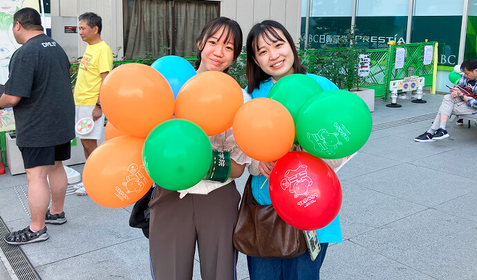 女神まつりに参加した生徒