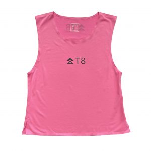 T8 2025-12女款-死亡芭比粉寬肩背心 正面 T8 2025-12女款-死亡芭比粉寬肩背心 正面
