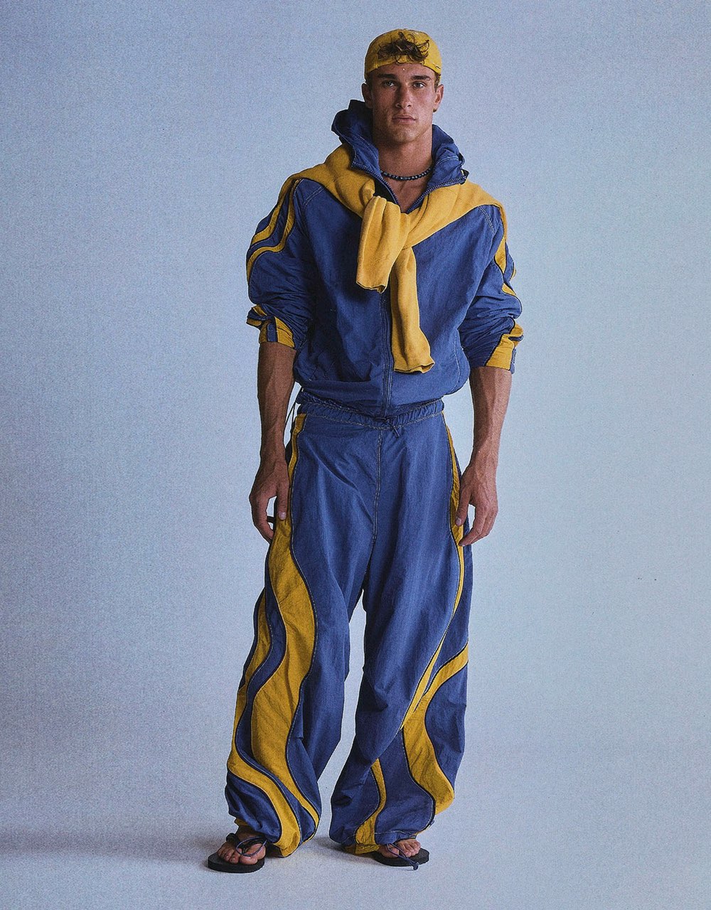 関税送料込【ERL】Ufo ナイロン トラックパンツ★ENHYPEN着用★ ERL (イーアールエル) - NAVY UFO TRACKPANTS トラックパンツ