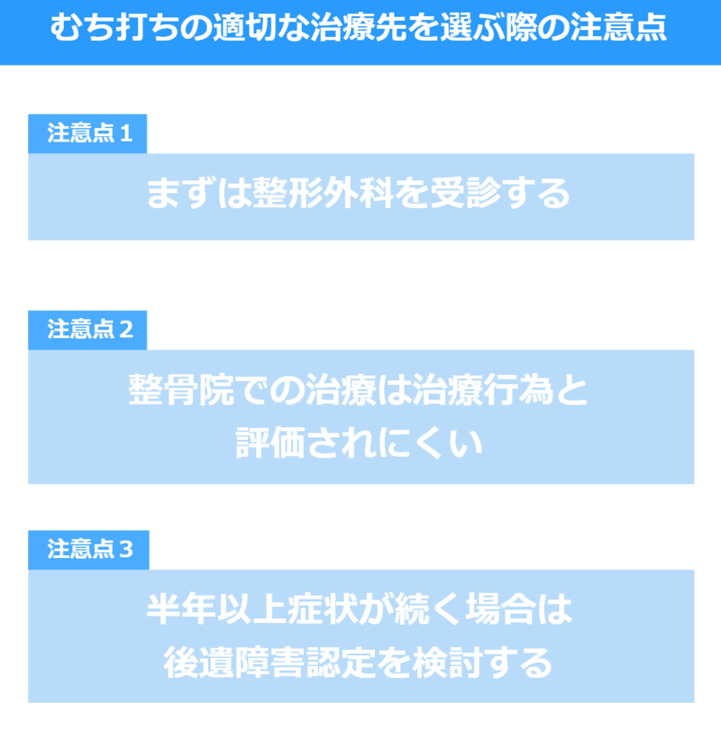 むち打ち症の適切な治療先を選ぶ際の注意点