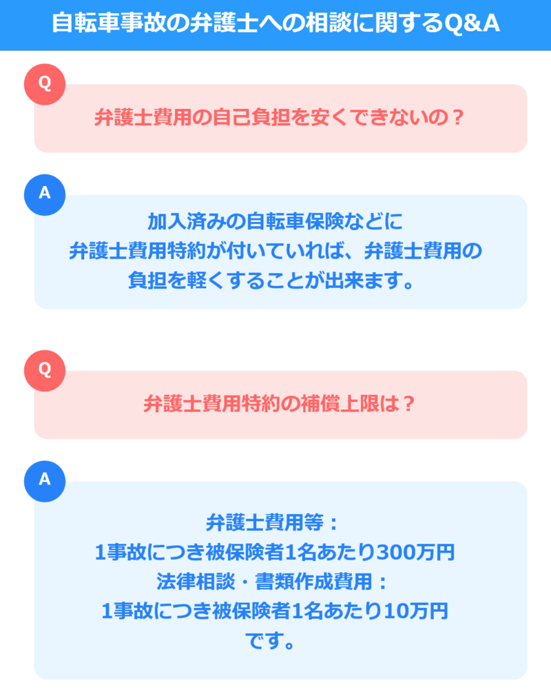 自転車事故の弁護士への相談に関するQ&A