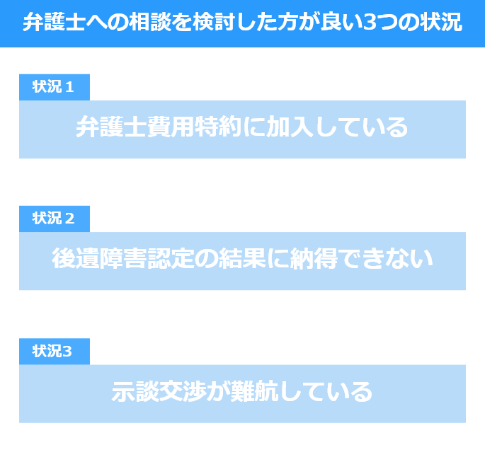 弁護士への相談を検討した方が良い3つの状況