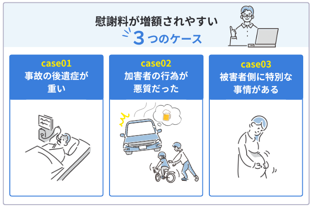 慰謝料が増額されやすい三つのケース