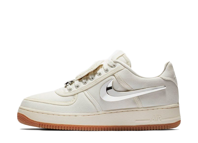 Travis Scott × Nike Air Force 1 Low "Sail" Sail/Gum/Light Brown