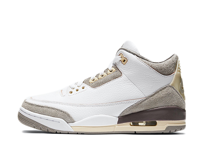 アママニエール × ナイキ ウィメンズ エアジョーダン3 レトロ SP "ホワイト/ミディアム グレー バイオレット オレ" ホワイト/ミディアム グレー/バイオレット オレ/ホワイト