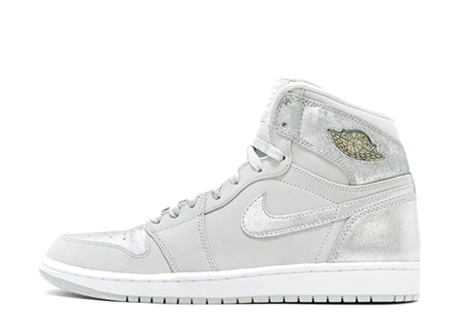 ナイキ エアジョーダン1 レトロ ハイ "シルバー アニバーサリー" ナチュラルグレー/マルチシルバー/ホワイト