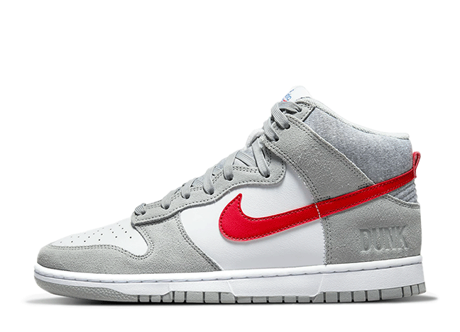 Nike Dunk Hi Retro Se "Athletic Club" Light Smoke Grey/Gym Red/White