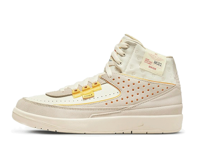 Union La × Nike Air Jordan 2 Retro Sp "Rattan" Rattan/Siren Red-Beach-Orange Peel