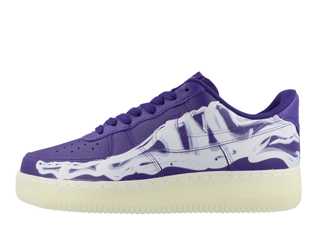 Nike Air Force 1 '07 Qs "Skeleton" Court Purple/Court Purple-White