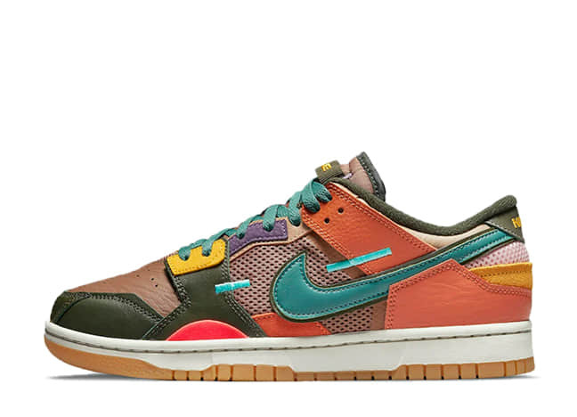 ナイキ ダンク ロー スクラップ アーキオ ブラウン/バイコースタルスポーツ スパイス