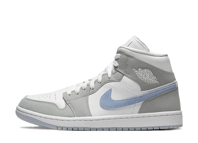 Nike Wmns Air Jordan 1 Mid White/Aluminum-Wolf Grey