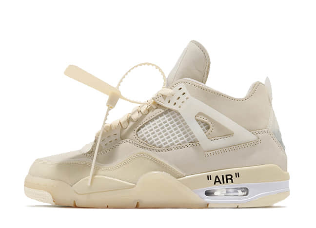 Off-White × Nike Wmns Air Jordan 4 Sp Sail/Muslin-White-Black
