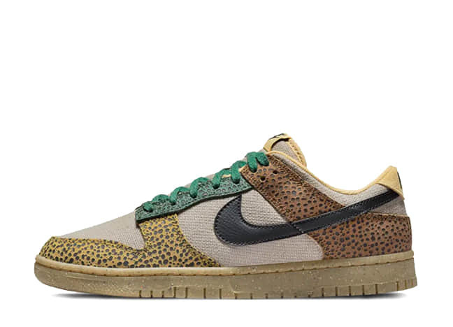 Nike Dunk Low "Safari" Cacao Wow/Off Noir-Gorge Green