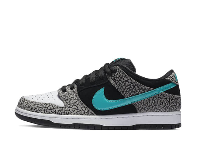 Nike SB Dunk Low Pro "Elephant" Medium Grey/Black-White-Clear Jade