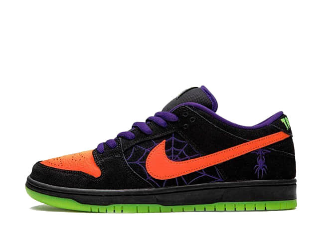 Nike SB Dunk Low "Night Of Mischief" Black/Total Orange-Court Purple-Volt