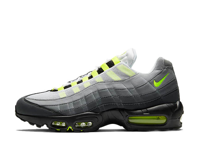 Nike Air Vapormax 95 "Neon Yellow" Black/Volt-Medium Ash-Dark Pewter-Dust-Granite