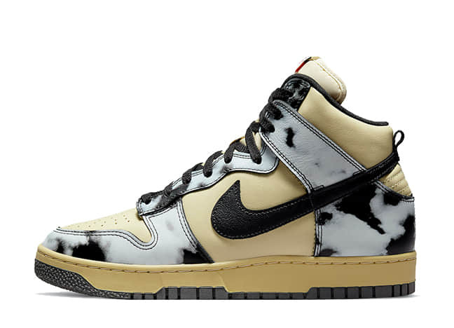 Nike Dunk High 1985 Sp "Black Acid Wash" Lemon Drop/Black-Saturn Gold