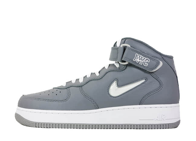 ナイキ エアフォース 1 ミッド Qs "Nyc" クール グレー/ホワイトメタリック シルバー