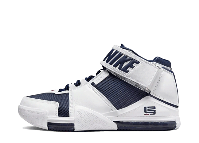 Nike Zoom Lebron II "USA" White/Midnight Navy-Varsity Crimson
