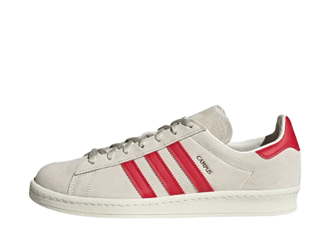 アディダス キャンパス 80S "オフホワイト/カレッジレッド/カーボン"