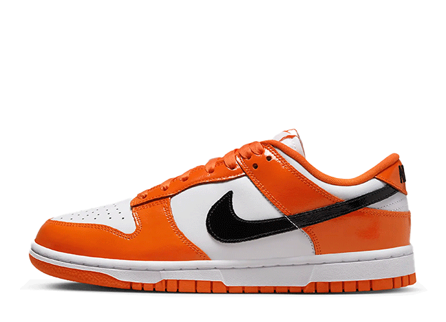 ナイキ ウィメンズ ダンク ロー "パテントオレンジ" ブリリアント オレンジ/ホワイト-ブラック