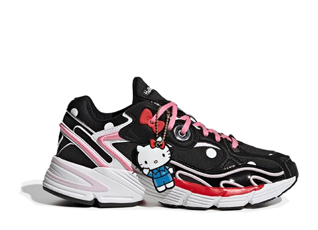 Hello Kitty × adidas Wmns Astir "Core Black/Footwear White/Beam Green"
