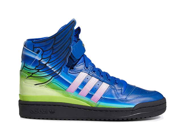 Jeremy Scott × adidas Forum Wings 4.0 "Gradation/Green/Blue" Blue/Shock Pink/Light pink