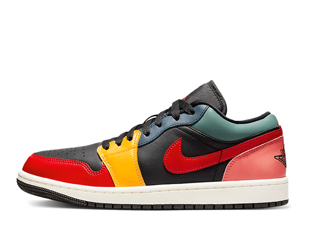 Nike Wmns Air Jordan 1 Low Se "Black Multi" Black/Taxi/French Blue/Fire Red
