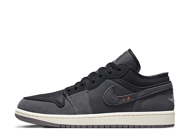 ナイキ エアジョーダン1 ロー "インサイド アウト/ブラック/グレー" ブラック/ライトグラファイト/セイル/セメントグレー