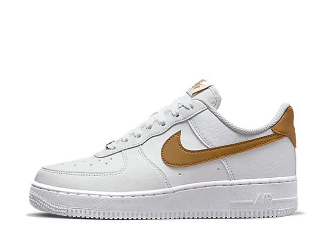 Nike Wmns Air Force 1 Low Next Nature "White/Gold Suede" White/Gold Suede